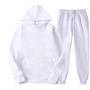 Winter Custom Printed Solid <b>Tech</b> Fleece 100% Cotton Anti-Bacterial Breathable 2-Piece Jogger Sweatpants & Hoodie Sets - Product Image 3
