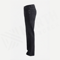 Jean en denim coupe droite délavé foncé pour homme, coupe régulière, en coton, décontracté, taille mi-haute, style automne