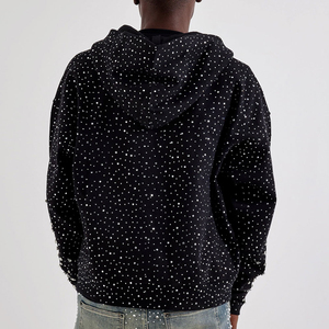Top <b>Material</b> Sustainable Affordable price durable Men Rhinestone Hoodie High Manufacturer New soft Fashion Men Rhinestone Hoodie - Product Image 2