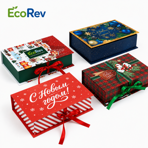 Custom Eco-Friendly Handmade Christmas Advent <b>Calendar</b> Gift Box Magnetic Flip Cover Matt Lamination Sponge Lined Paper - Product Image 2