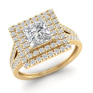 Anillo de compromiso REYES con moissanita de corte princesa de 1.87 quilates VVS en plata de ley 925, joyería fina certificada GRA para mujer - Product Image 2