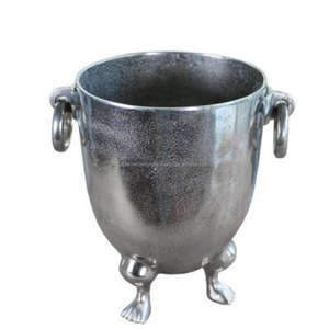 Prime Quality Ice <b>Bucket</b> With Wood Handles Hot Selling Metal Champagne <b>Beer</b> Bottles Chiller and Wine Cooler Latest by TCD - Product Image 4