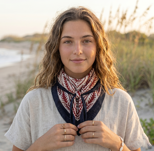 Pañuelo Cuadrado de Algodón Hecho a Mano con Estampado Floral, Pañuelo para el Cabello, Pañuelo de Vaquero, Accesorio de Moda Bohemio Unisex - Product Image 3