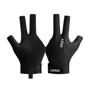 Gants de billard Bigwood Sports à 3 doigts, respirants, antidérapants, en PU, avec placement de logo personnalisable, pour billard, main gauche ou droite - Product Image 1