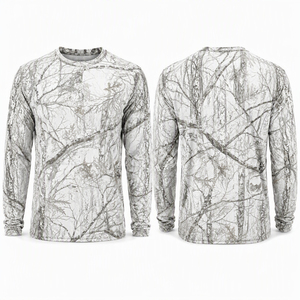 Men's <b>Long</b> <b>Sleeve</b> Camouflage Hunting Shirt Moisture-Wicking Polyester Autumn Outdoor Wear - Product Image 4