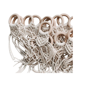 Porte-serviettes en coton fait main au design nordique, décoration de table, accessoires de mariage, décoration en macramé, anneau de serviette pour les événements festifs - Product Image 6