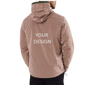 Vestes de travail d'extérieur tendance pour l'hiver, avec logo personnalisé, imperméables, en tissu à mémoire de forme, en peau de mouton, à capuche zippée, respirantes, à séchage rapide, coupe-vent - Product Image 2
