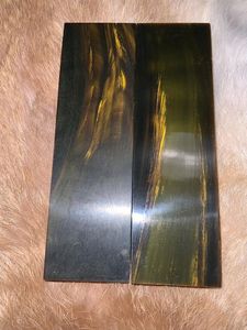 Par de placas de cuerno negro de lujo, material de cuerno de búfalo genuino para fabricantes de cuchillos a medida y talleres artesanales - Product Image 3