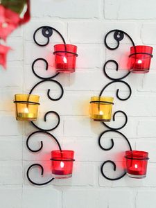 Elegant Wall Hanging <b>Tealight</b> Candle <b>Holder</b> for Home Decor Ambient Lighting - Product Image 4