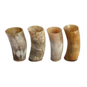 Vasos vikingos hechos a mano de cuerno de vaca/búfalo con tamaño personalizado, vaso corto de cuerno de color natural. - Product Image 4