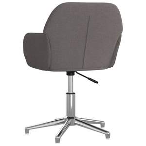 Chaise de bureau en tissu gris foncé 100% polyester Construction en contreplaqué métallique - Product Image 5