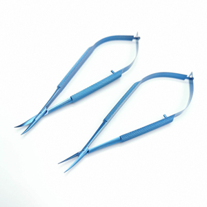 Ciseaux à ressort professionnels en acier inoxydable de qualité chirurgicale, ultra-précision, à lame incurvée et tranchante, pour travaux sur les sourcils, pour droitiers - Product Image 1