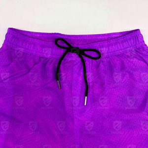 Pantalones Cortos Deportivos 2 en 1 para Hombre, de Doble Capa, Compresión, para Gimnasio y Running, Diseño Sólido, con Logotipo Frontal y Forro Interior de Malla - Product Image 3