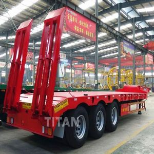 Best Quality 3 Axle 60 Ton Low Bed Semi <b>Trailer</b> Heavy Duty Lowboy <b>Trailer</b> for Construction Machinery and Equipment Transport - Product Image 1