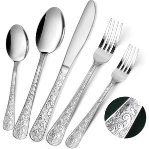 Ensemble de couverts élégants en acier inoxydable de qualité supérieure pour cuisine moderne, table à manger, restaurant, hôtel, restauration - Product Image 1