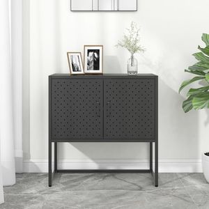 Anthracite Steel <b>Sideboard</b> 29.5"x13.8"x29.5" Dimensions - Product Image 1