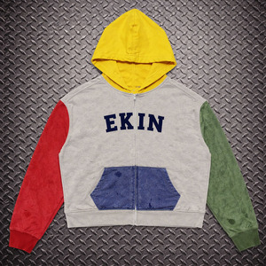 Sweat à capuche unisexe personnalisé en molleton épais 400 g/m² avec impression DTG, broderie de patch, coupe classique, 100 % coton, fermeture éclair, automne - Product Image 1