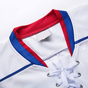 เสื้อฮอกกี้น้ำแข็งสีตามสั่ง โพลีเอสเตอร์ 100% ชุดฝึกซ้อมกีฬาสำหรับผู้ใหญ่ เทคนิคการพิมพ์แบบซับลิเมชั่น - Product Image 3