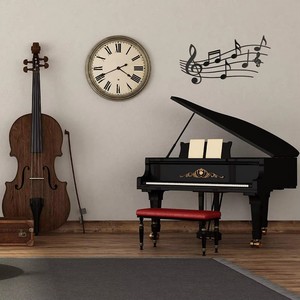 Decoración de Pared para Sala de Estar, Escultura de Pared Moderna de Metal, Notas Musicales, Arte Decorativo, 2 Piezas, Diseño Geométrico Abstracto - Product Image 4