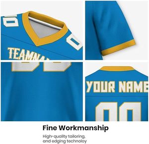 Reasonable rate Mesh American Football Jersey <b>light</b> weight high quality best stuff best design Football Jersey with half sleeves - Product Image 5