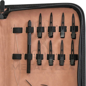 Kit d'outils de pose d'extensions capillaires en gros, personnalisé, fournisseur OEM : pinces noires, aiguilles courbées, bobines de fil, pinces de sectionnement - Product Image 4