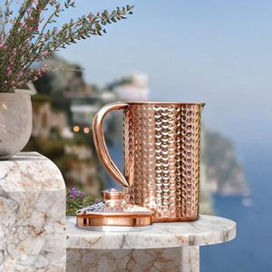 50oz Smart Copper Hydration Station - Antimicrobial Water Pitcher with Lid & Handle - Natural Alkaline Water Purifier Wholesale - Product Image 5