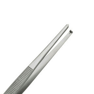 Pince à tissus manuelle de qualité supérieure pour dissection, 4,5 po (11,43 cm), à bout arrondi, 1x2 dents, droite, anatomique - Product Image 3