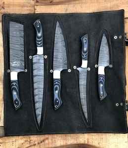Nouvel ensemble de couteaux de cuisine Damas forgés, couteaux de chef professionnels à manche intégral, pour boucher et cuisinier, ensemble de couteaux OEM - Product Image 5