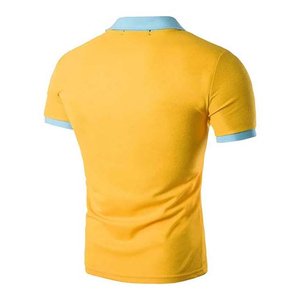 Camisa de Golf Casual de Manga Corta para Hombre LuxeRoll Personalizada, Tejida, Transpirable, con Logotipo Bordado, 100% Algodón - Product Image 5