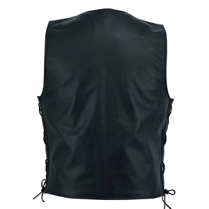 Chaleco de cuero sin mangas a la moda para hombre, talla grande, fabricante pakistaní de chalecos de cuero. - Product Image 3