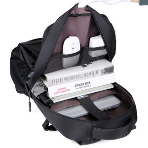 Tactical <b>Nylon</b> <b>Backpack</b> Large Capacity Multi-Functional Unisex Softback Style Waterproof Zipper Closure Gray Black Custom LOGO - Product Image 4