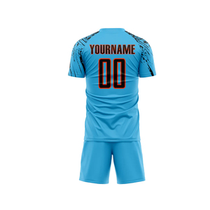Servicio OEM, Uniforme de Fútbol Personalizado con Impresión a Color, Conjunto de Camiseta y Pantalones Cortos Unisex, 100% Poliéster, Precio Bajo - Product Image 3