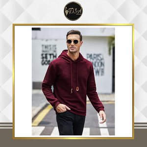 Oferta Especial en Sudadera con Capucha de Diseño Waffle para Hombre, Estilo Urbano, de Excelente Calidad y Tejido Grueso, para Compradores al por Mayor - Product Image 3