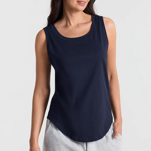 Top Corto sin Mangas para Mujer con Logotipo Personalizado, Cuello Cuadrado, Ajustado, para Yoga, Ejercicio, Fitness, Ropa Deportiva para Gimnasio y Running - Product Image 1