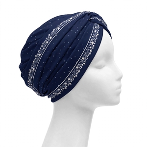 Pañuelo de Seda Cuadrado con Estampado de Hojas Azul Marino Elegante para Mujer, Accesorio de Moda para Regalo de Verano al Aire Libre - Product Image 5