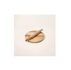Good Seller Wood Chapati Serving Board Best Design Wood Chalk Belan for Restaurant Home Kitchen <b>Rolling</b> <b>Pin</b> Pastry Board Round - Product Image 1