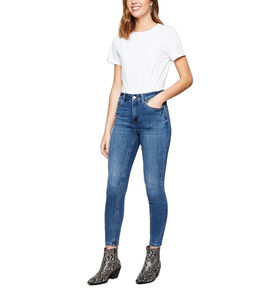 Jean en denim extensible de qualité supérieure pour femme – Coupe taille haute sculptante – Tissu doux et respirant – Pantalon décontracté et tendance - Product Image 3