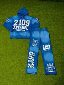 ชุดวอร์มผ้าสักหลาดพรีเมียม แจ็คเก็ตและกางเกงจ็อกเกอร์เข้าชุด ประดับด้วยดีไซน์คริสตัล - Product Image 4