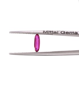 Rubis naturels de Bangkok, ovales longs calibrés 8x2,5 mm, pierres précieuses de rubis naturelles facettées pour la fabrication de bijoux, prêtes à l'emploi - Product Image 2