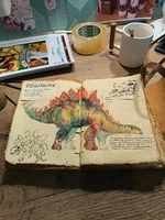 Carnet Grimoire en Cuir Cousu Main – Journal Vintage avec Papier à Bords Frangés Antique, Bloc de Croquis Imprimé UV, Parfait pour les Notes et les Esquisses