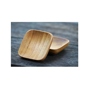 Plateau carré solide en bois écologique pour fruits secs, en-cas et bonbons, idéal pour la cuisine et les restaurants. - Product Image 2