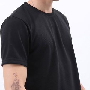 T-shirts en coton tricoté 100 % pour hommes, manches courtes, col rond, grandes tailles, 220 GSM, personnalisables avec impression de votre logo, style urbain, vente en gros - Product Image 5