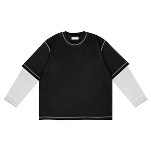 Camiseta Gráfica Streetwear Y2K de Algodón Pesado 300 GSM, Corte Holgado Oversize, Doble Capa, Manga Larga, Personalizada - Product Image 5