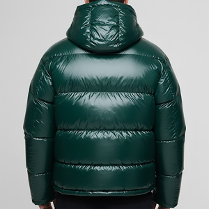 OEM Custom Men's High Street <b>Canvas</b> Bomber Puffer <b>Jacket</b> Winter Hooded Waterproof Windproof Breathable Front Custom Outerwear - Product Image 3