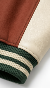 Prendas de Vestir de Alta Gama Estilo Americano con Mangas de Cuero y Parches Bordados, Ropa Deportiva Profesional - Product Image 5