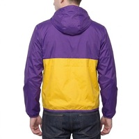 Veste coupe-vent imperméable et respirante pour homme, à capuche, avec revêtement, motif camouflage et blocs de couleur, fermeture éclair frontale, coupe standard