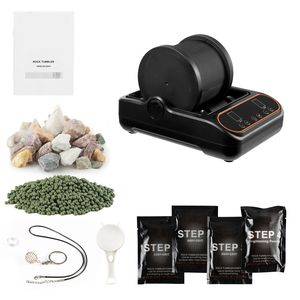 Kit Lucidatrice per Pietre da 2 libbre con 4 Regolazioni di Velocità, Timer 1-9 Giorni, Copertura Fonoassorbente in PC, Voltaggio 220V - Product Image 1