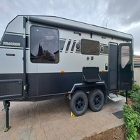 Achetez une mini-caravane moderne entièrement équipée prête à l'exportation, remorque de camping-car 4x4 mobile avec cuisine de luxe, légère, capacité 4 personnes