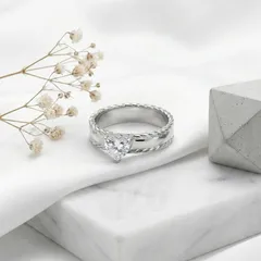 Modern Geometric Stainless Steel <b>Ring</b> for Women Waterproof Tarnish Free 304 Stainless Steel Jewelry Fashion <b>Rings</b> Wholesale - Product Image 5