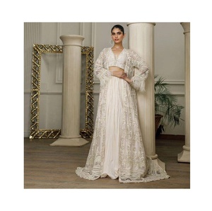 Robe chemise à manches longues brodée pour femme Nouvelle collection pakistanaise Shalwar Kameez avec soie et rayonne pour les fêtes et les mariages - Product Image 4